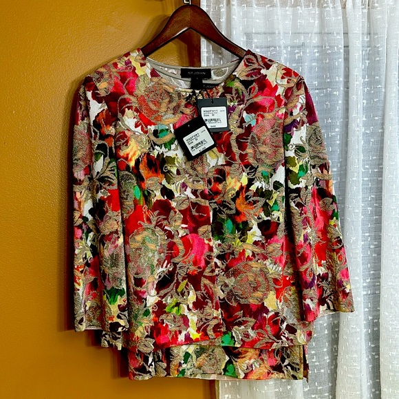 St. John Floral Print New w Tags - Picture 1 of 9